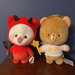 RARE NWT 2x Milk Mocha Bear Devil Milk & Angel Mocha 14IN Round1 Exclusive